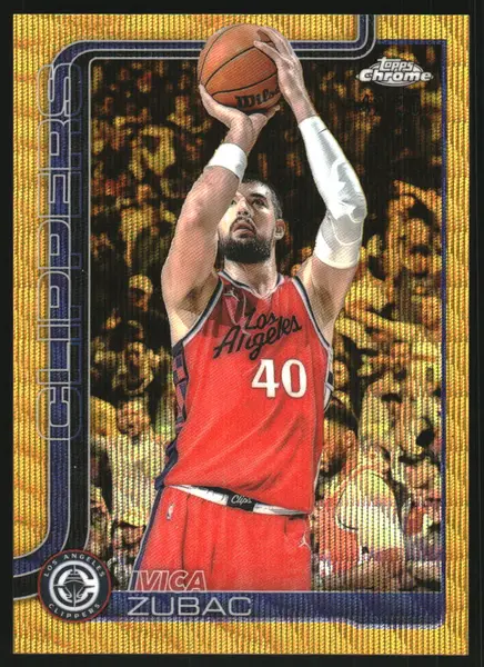 2025-26 Topps Chrome Gold Wave Refractors #63 Ivica Zubac /50