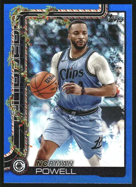 2025-26 Topps Holiday Blue Metallic Glitter Holiday #H114 Norman Powell