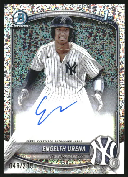 2025 Bowman Chrome Prospect Autographs Speckle Refractors #CPAEU Engelth Urena Auto /299