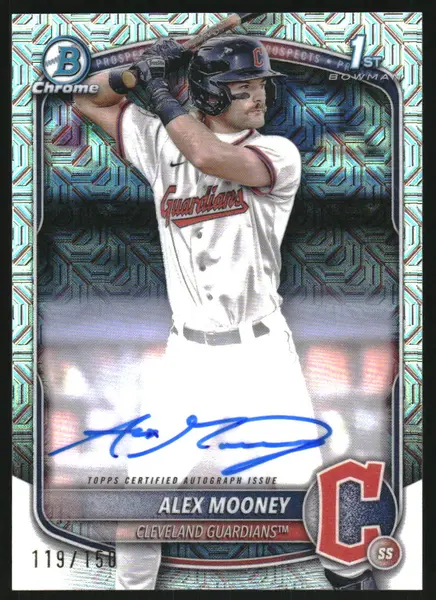 2025 Bowman Chrome Prospect Autographs HTA Choice Refractors #CPAAM Alex Mooney Auto /150