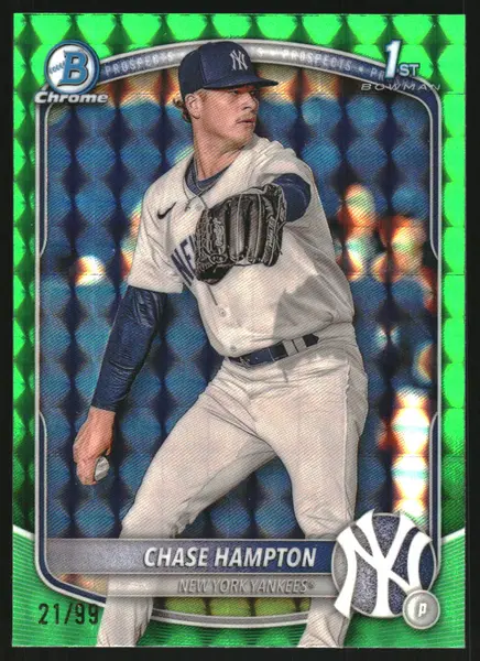 2025 Bowman Chrome Prospects Green Geometric Refractors #BCP57 Chase Hampton /99