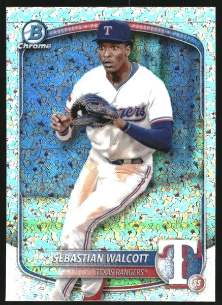 2025 Bowman Chrome Prospects Mini-Diamond Refractors #BCP133 Sebastian Walcott
