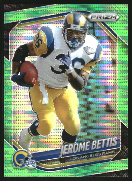 2025 Panini Prizm Prizms Neon Green Pulsar #235 Jerome Bettis