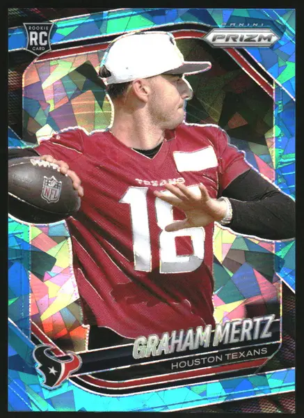2025 Panini Prizm Prizms Blue Ice #392 Graham Mertz /99