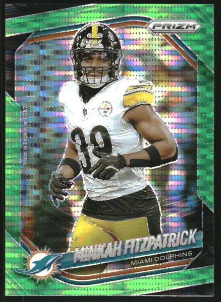 2025 Panini Prizm Prizms Neon Green Pulsar #132 Minkah Fitzpatrick