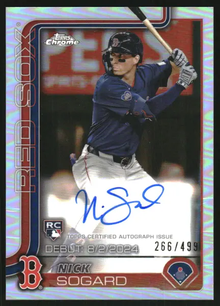 2025 Topps Chrome Update Rookie Debut Autographs Refractors #CRDANS Nick Sogard Auto /499