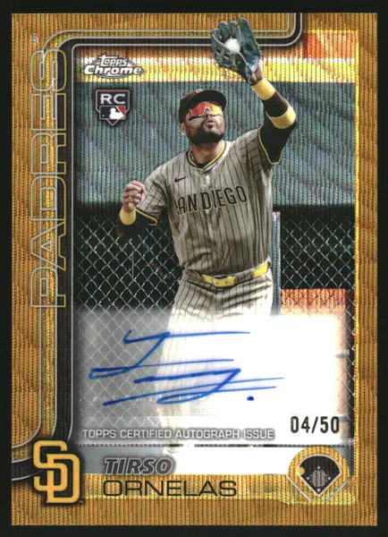 2025 Topps Chrome Update Autographs Gold Wave Refractors #ACTO Tirso Ornelas Auto /50