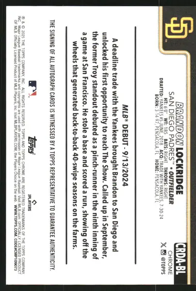 2025 Topps Chrome Update Rookie Debut Autographs Gold Wave Refractors #CRDADF David Festa Auto /50