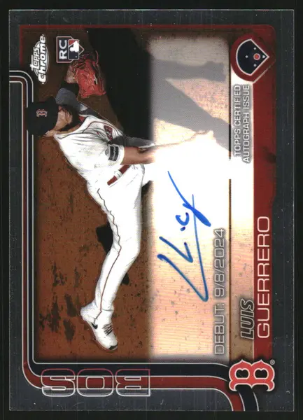 2025 Topps Chrome Update Rookie Debut Autographs #CRDALG Luis Guerrero Auto
