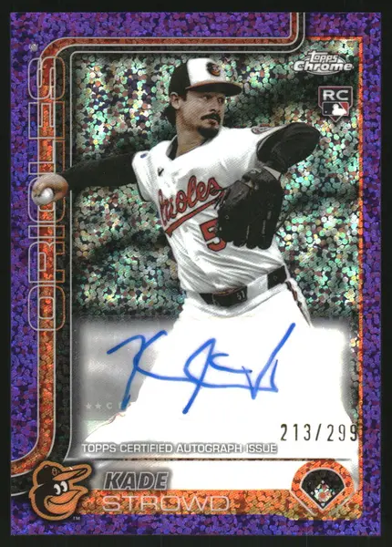 2025 Topps Chrome Update Autographs Purple Speckle Refractors #ACVM Victor Mesa Jr. Auto /299