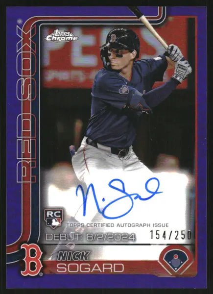 2025 Topps Chrome Update Rookie Debut Autographs Purple Refractors #CRDANS Nick Sogard Auto /250