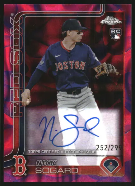 2025 Topps Chrome Update Rookie Autographs Magenta Purple Lava Lamp Refractors #RANSO Nick Sogard Auto /299