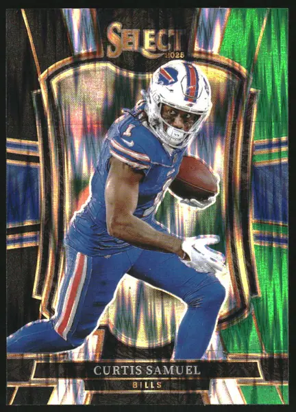 2025 Panini Select Football Black and Green Shock Curtis Samuel #184