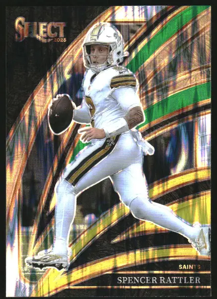 2025 Panini Select Football Green and Yellow Shock Spencer Rattler #242